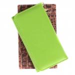 Футляр для мобильного телефона для IPhone 5, 6 Cayman-С-20 натуральная кожа (1 отд, 6 карм, рем-петля),  салатовый флотер (124)  203879