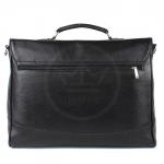Портфель натуральная кожа MT-611-3, 1 отд+плеч рем, 1внеш карм, 4внут карм, отдел для ноутбука, черный флотер (3080)   191513