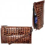 Портмоне мужское Premier-H-35 натуральная кожа 2 отд,  5 карм,  рем-петля,  коричневый тем.кайман (300)  187722