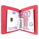 Зажим для купюр Premier-Z-1  (зажим-скрепка)  натуральная кожа красный гладкий (135)  212642