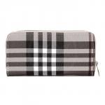 Кошелек женский искусственная кожа 007K,  на 1 молнию,  3отд,  6карм,   (клетка)  серый 175847