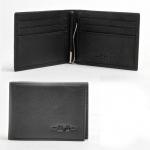 Кошелек  муж натуральная кожа HT-161-1A. 2отд,  8карм,  черный 221499