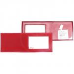 Обложка Premier-О-12 (для удост. с окошком)  натуральная кожа красный гладкий (135)  117547