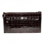 Портмоне мужское Premier-H-35 натуральная кожа 2 отд,  5 карм,  рем-петля,  коричневый тем.крокодил (83)  178272