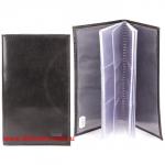 Визитница 3-х рядная на 54 карт,  н/к,  глад;  черный;  134573