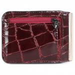 Зажим для купюр Cayman-Z-16 (магнит+карман на молнии)  н/к,  бордо скат (67)  212664