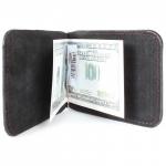 Зажим для купюр Cayman-Z-16 (магнит+карман на молнии)  н/к,  бордо скат (67)  212664