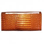 Кошелек женский натуральная кожа Baliya-D 3614-2,   защелка внутри,  7отд,  9карм,  игуана,  рыжий 179864