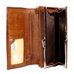 Кошелек женский натуральная кожа Baliya-D 3614-2,   защелка внутри,  7отд,  9карм,  игуана,  рыжий 179864