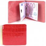 Зажим для купюр Premier-Z-1  (зажим-скрепка)  натуральная кожа красный крокодил (115)  212641