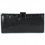 Портмоне мужское Croco-ПР-950 с хлястиком натуральная кожа 2 отд,  13 карм,  черный КЛ (90)  214168