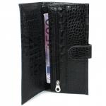 Портмоне мужское Croco-ПР-950 с хлястиком натуральная кожа 2 отд,  13 карм,  черный КЛ (90)  214168