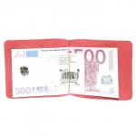 Зажим для купюр Premier-Z-1  (зажим-скрепка)  натуральная кожа красный темный гладкий (138)  178257