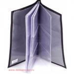 Визитница 3-х рядная на 54 карт,  н/к,  крок;  черн;  127332