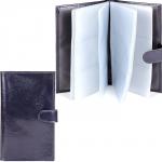 Визитница Cayman-113Л натуральная кожа 72 виз  (настольная)  синий наплак (36)  115694