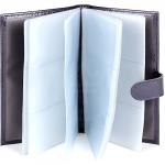 Визитница Cayman-113Л натуральная кожа 72 виз  (настольная)  синий наплак (36)  115694