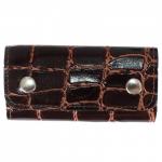 Футляр для ключей Premier-К-102 (на 6 ключей)  натуральная кожа коричневый крокодил крупный (3)  209018