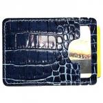 Визитница-футляр Premier-V-49 натуральная кожа бирюза аллигатор (61)  187743