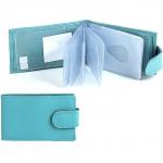 Кредитница Cayman-1170Л  (с хляст,  18 листов,  2внут карм)  натуральная кожа бирюза флотер (110)  152999