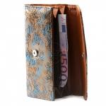 Кошелек женский искусственная кожа 081,  молния внутри,   5отд+ 4карм,  голубой 216428