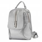 Сумка женская искусственная кожа GR-1389  (рюкзак),  1отд+карм/пер,  2внут+2внеш карм,  серебро флоттер 222487