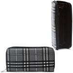 Кошелек женский искусственная кожа 007К,  на 1 молнию,  3отд,  4 карм,   (клетка)  серый 185012