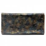 Кошелек женский искусственная кожа 081,  молния внутри,   5отд+ 4карм,  синий 216429