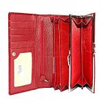 Кошелек женский натуральная кожа Baliya-B 3614-1,   защелка внутри,  7отд,  9карм,  змея лак,  красный 179857