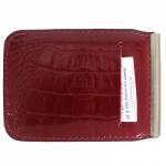 Зажим для купюр Cayman-Z-15  (магнит+внеш карман)  натуральная кожа бордо кайман (68)  212660