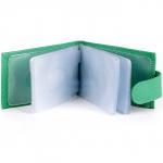 Кредитница Cayman-1170Л  (с хляст,  18 листов,  2внут карм)  натуральная кожа зеленый яркий флотер (125)  152271