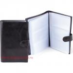 Визитница Cayman-113Л натуральная кожа 72 виз  (настольная)  черный матовый (3)  104667