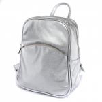 Сумка женская искусственная кожа GR-1366  (рюкзак),  2отд+карм/пер,  3внут+2внеш карм,  серебро 222465