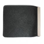 Зажим для купюр Premier-Z-1  (зажим-скрепка)  натуральная кожа черный сафьян матовый (589)  200851