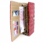 Кошелек женский искусственная кожа 005,  защелка снаружи,  3отд,  6 карм,  крок.,  бордовый 197255