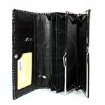 Кошелек женский натуральная кожа Baliya-B 3614-2,   защелка внутри,  7отд,  9карм,  змея лак,  черный 179858