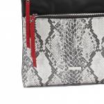 Сумка женская искусственная кожа ADEL-1/ММ,  2отд,  плечевой ремень,  черн/python gris 220253