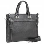 Портфель мужской натуральная кожа 259005,  1отд,  2внутр/карм,  2внеш/карм,  черный 200937