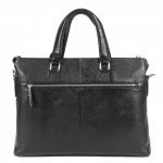 Портфель мужской натуральная кожа 259005,  1отд,  2внутр/карм,  2внеш/карм,  черный 200937