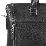 Портфель мужской натуральная кожа 259005,  1отд,  2внутр/карм,  2внеш/карм,  черный 200937