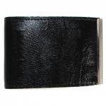 Зажим для купюр Croco-зк-300 (карм на мелочи,  2 кнопки)  натуральная кожа черный игуана (76)  209428