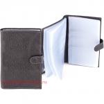 Визитница Cayman-113М натуральная кожа 72 виз  (настольная)  черный флотер (40)  104090