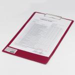 Доска-планшет BRAUBERG "Comfort" с прижимом А4 (230х350 мм), картон/ПВХ,РОССИЯ, БОРДОВАЯ,222660