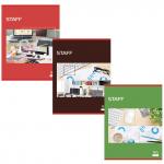 Тетрадь А4 96л. STAFF клетка, офсет №2 ЭКОНОМ, обложка картон, ОФИСНАЯ КЛАССИКА, 403073