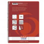 Тетрадь А4 100л. HERLITZ гребень, клетка, обложка картон, 5 разделит, College (цвет ассорти), 296491