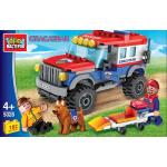 Игрушка конструктор "Город мастеров" джип горных спасателей, 182дет. в русс. кор. в кор.2*18шт