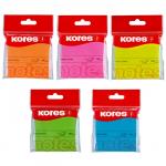 Блок-кубик Kores бум. для зам. 75х75 неоновая желтая 100 л. 47076