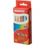 Мелки восковые 12 цв. трехгранные KRAYONES Kores 33101.02