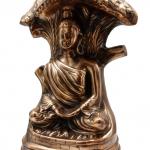 Будда под деревом Бодхи SIL3003 благословляющий металл силумин 53см