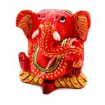 Ганеш GEETA-5325 Ganesh Red фигурка резная из деpева 11см