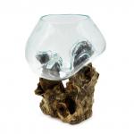 Ваза на корне AQU-S1-30 стекло 20-25см украшение интерьера Хрупкое